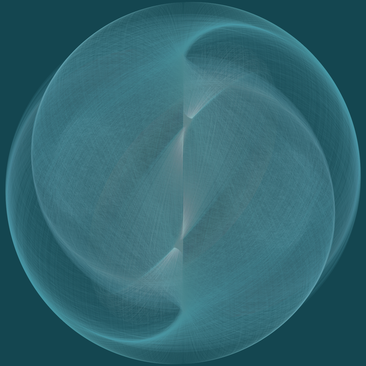 A circle filled with a sketchy swirl like a marble with teal tones and a lighter S-swirl in the center.