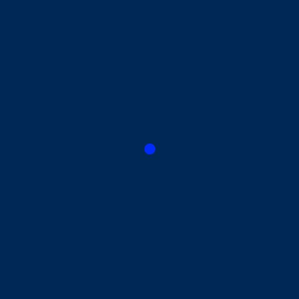 A blue dot on a darker blue square.