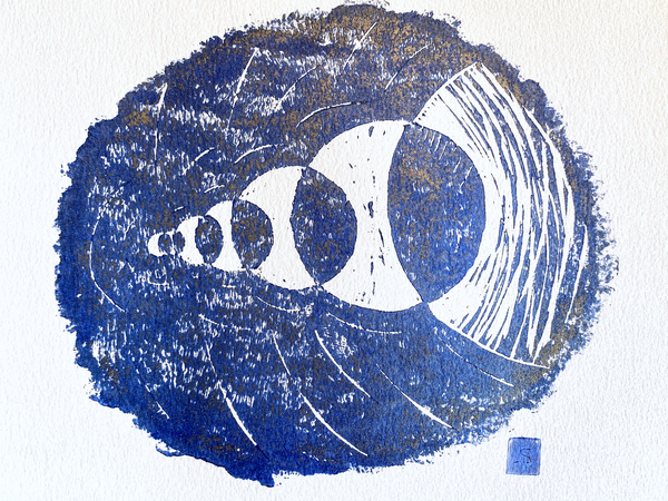 A block print of a fibonacci sequence