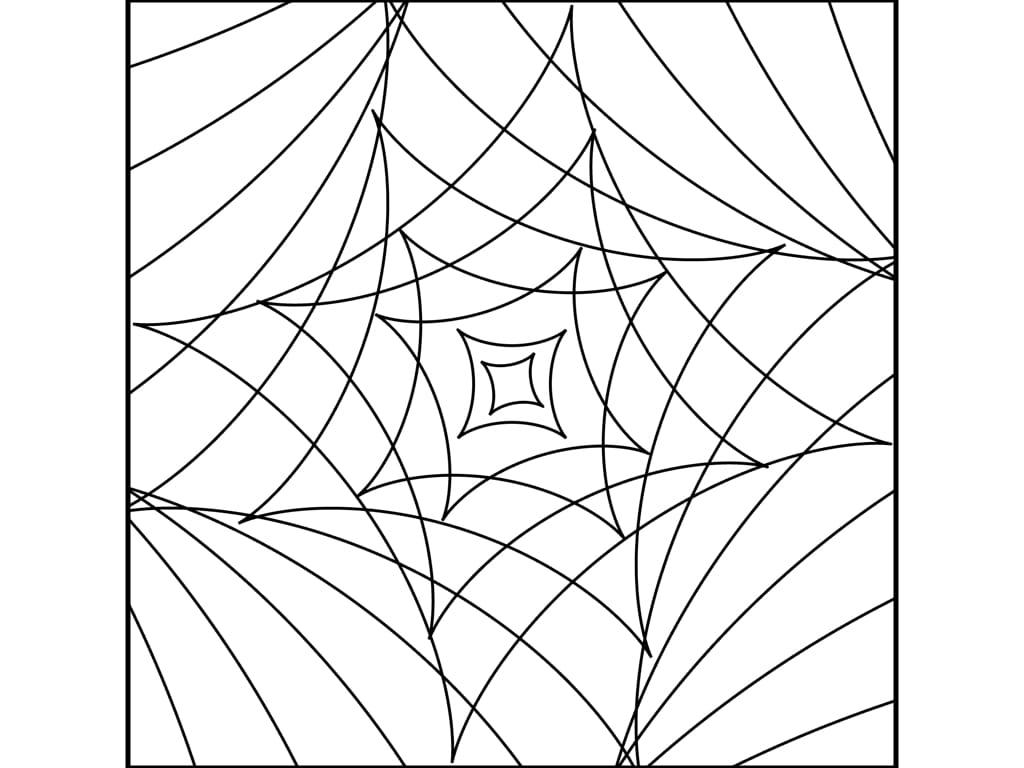 Astriod curve as art in a spiral