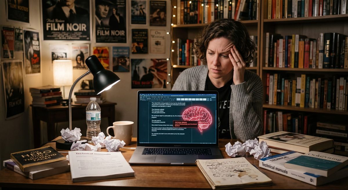 Why ChatGPT Cannot Write Good Stories: The Biophysical Failures of AI Storytelling