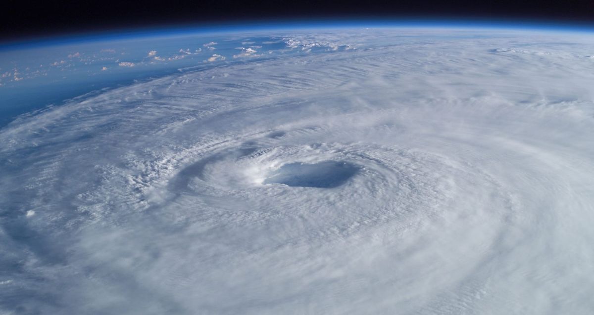 A satellite image of a major hurricane 