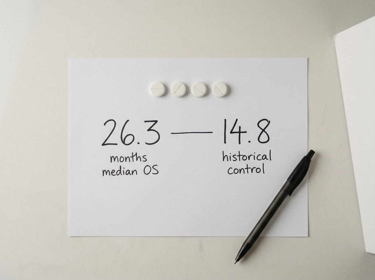 COC Protocol results: 26.3 months median OS vs 14.8 historical control