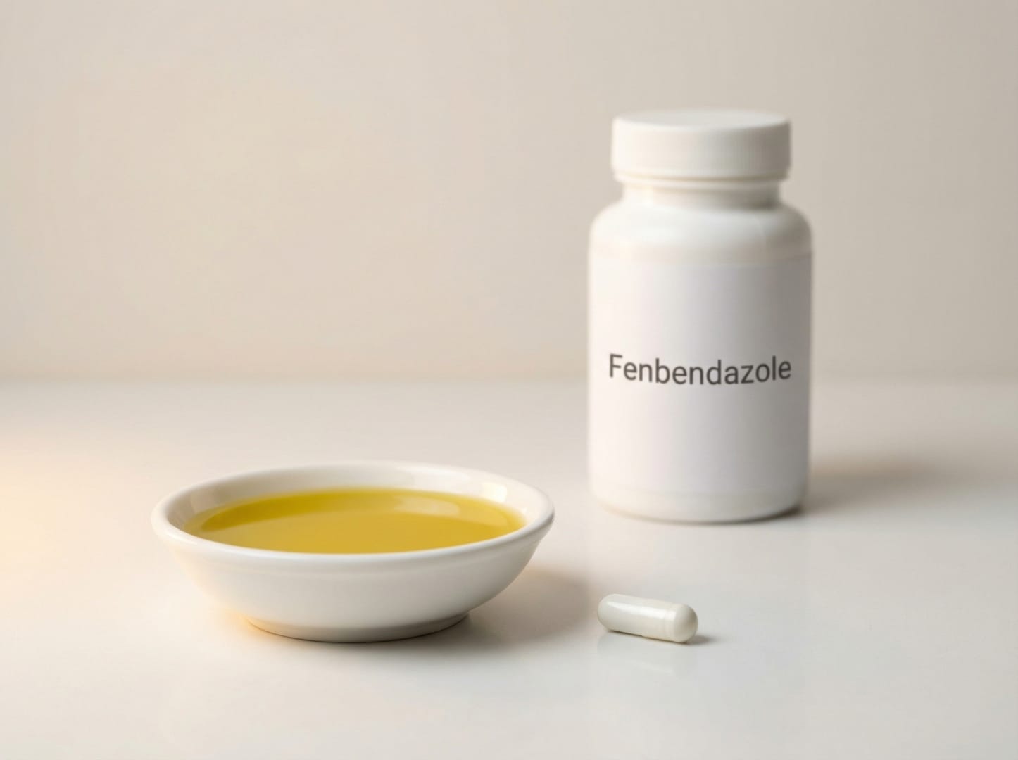 Fenbendazole capsule with vitamin E oil for absorption