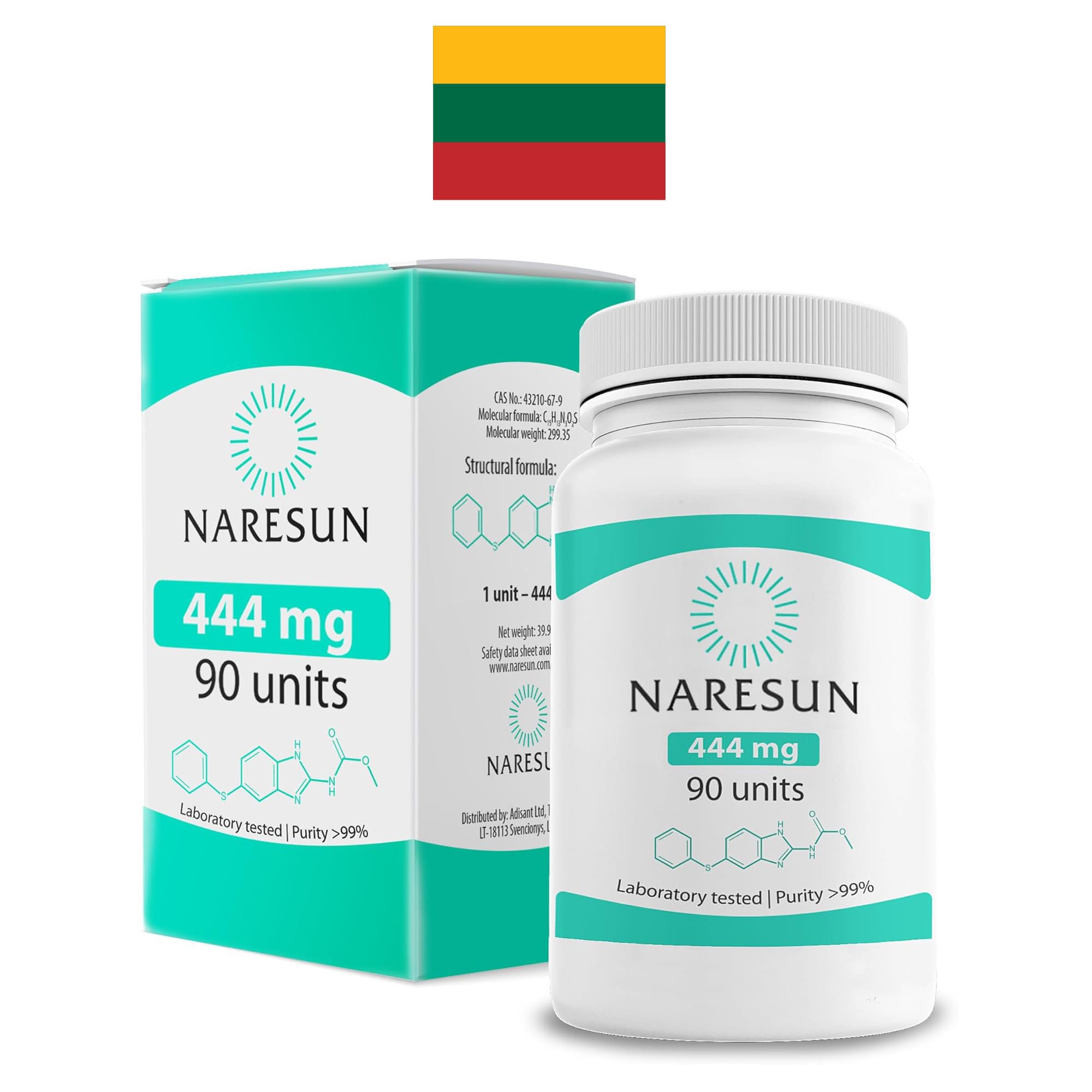 Naresun Fenbendazole 222/444 Mg 90 Capsules
