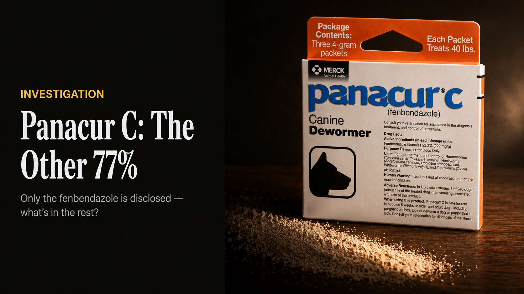 The 77.8% You Don't Know About: Hidden Excipients in Panacur C and Why They Matter