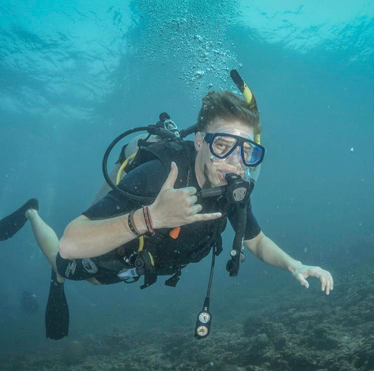 A picture of me in scuba gear under water
