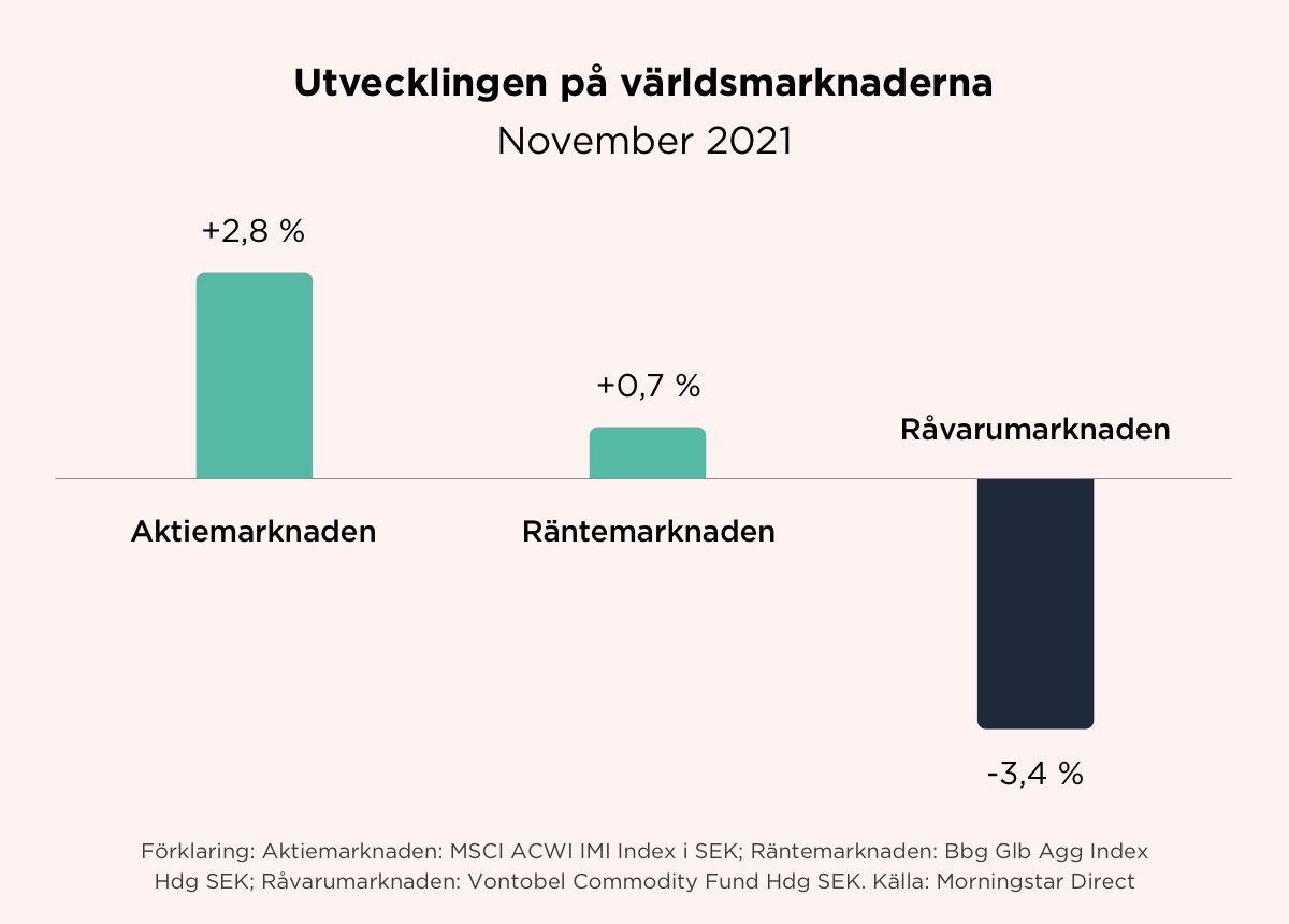 Utveckling på världsmarknaderna november 2021
