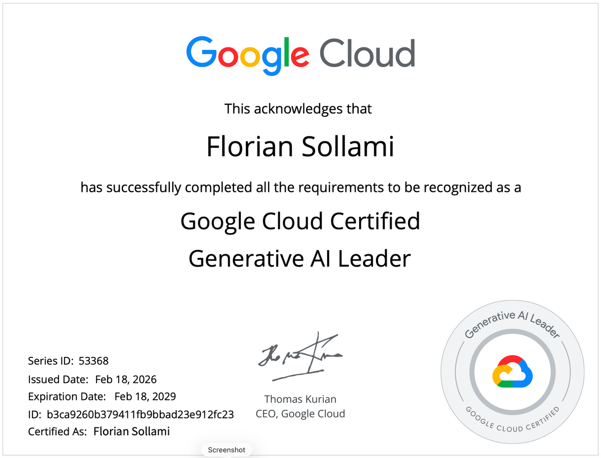 Beyond the Badge: What the Google Cloud Generative AI Leader Certification Means to Me
