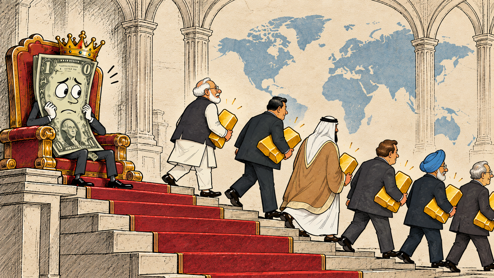 Will the fall of the $ have an upside in gold ?