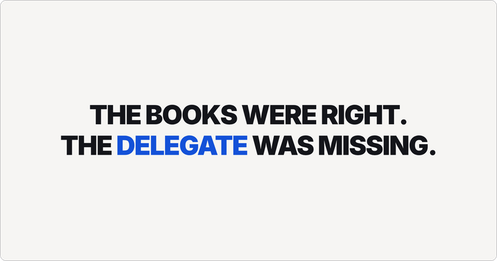 The books were right. The delegate was missing.