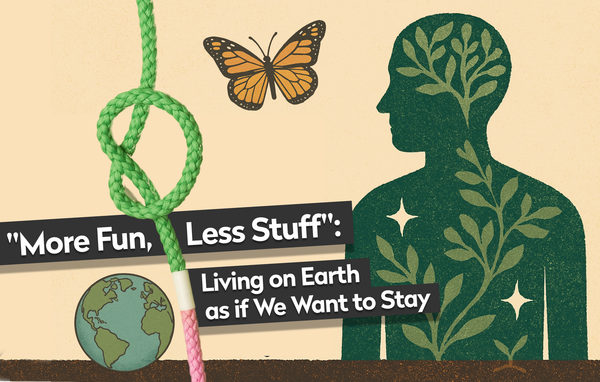 "More Fun, Less Stuff": Living on Earth as if we Want to Stay