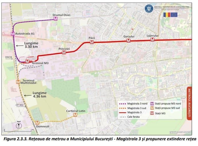 METROU Chiajna: Care ar fi traseul M3 și cele 2 stații