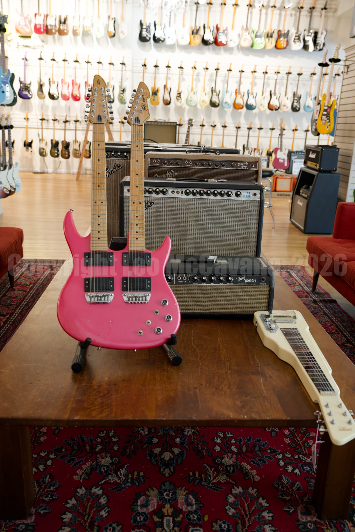 Double-headed or slide? You'll still need an amp for them at Chicago Music Exchange