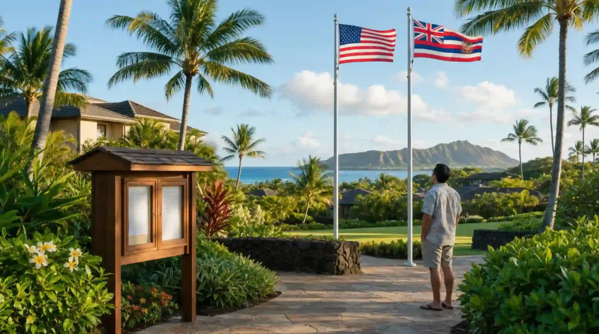 Hawaii HOA Flag Display