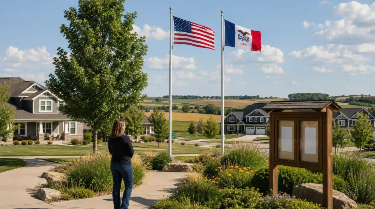 Iowa HOA Flag Display