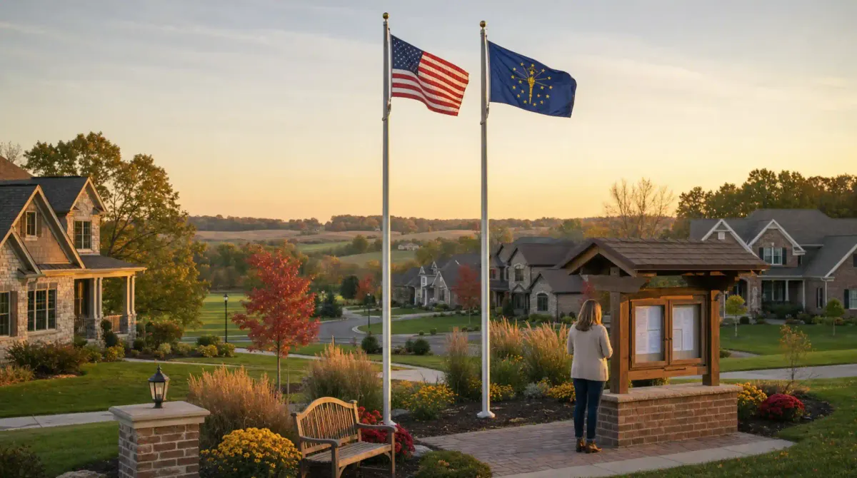 Indiana HOA Flag Display