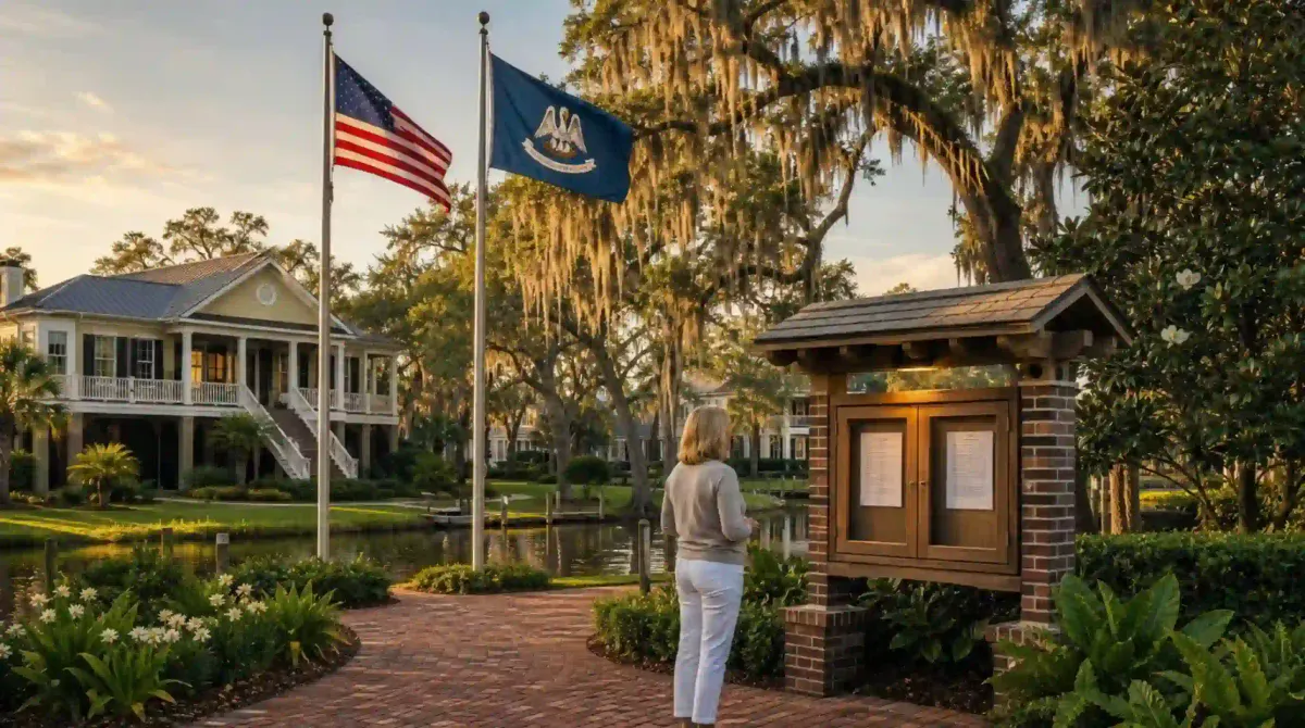 Louisiana HOA Flag Display