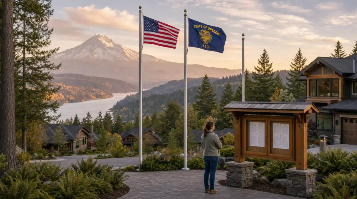 Oregon HOA Flag Display
