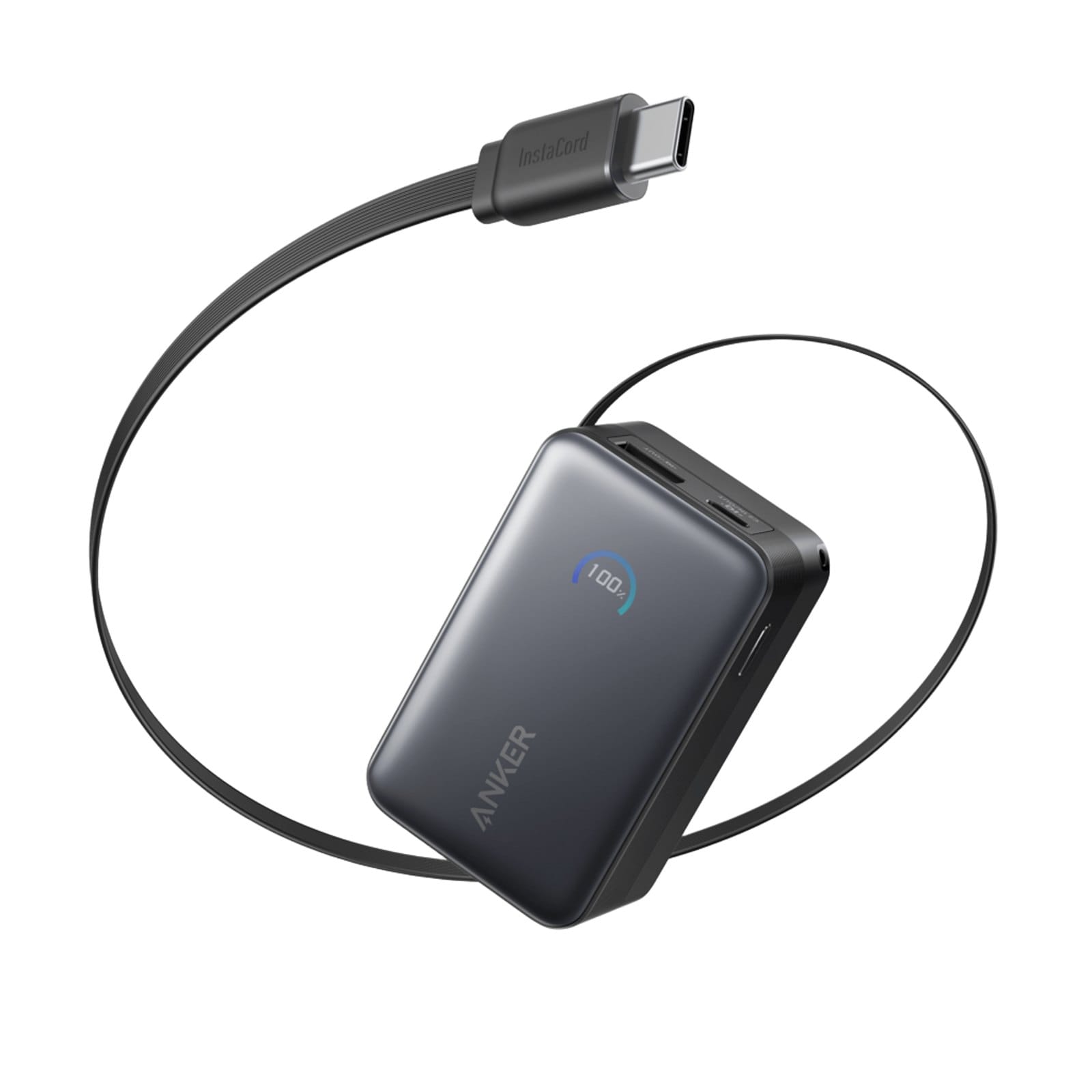 Anker Nano Power Bank with its retractable USB-C cable
