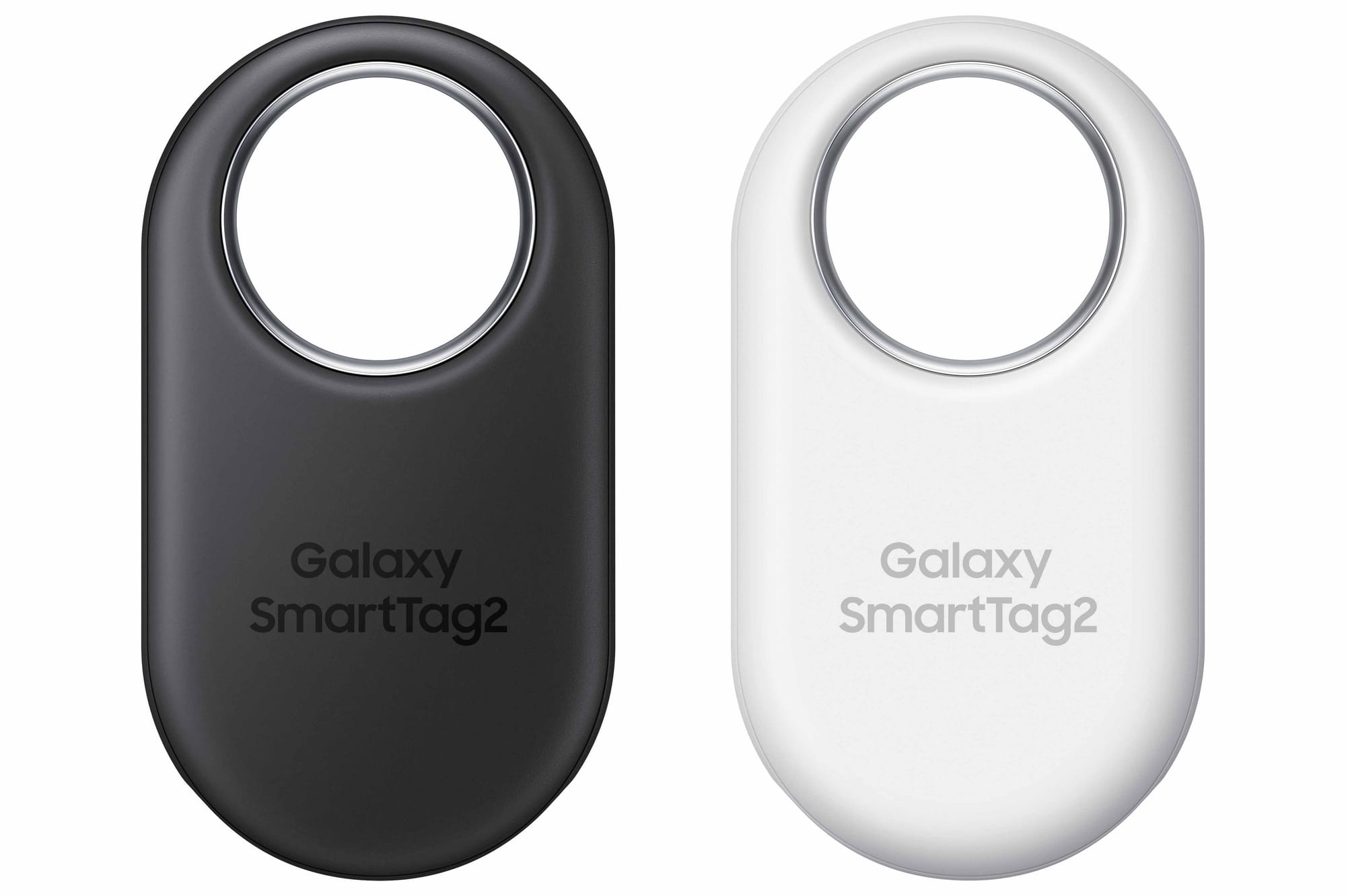 Galaxy SmartTag2 trackers in black and white