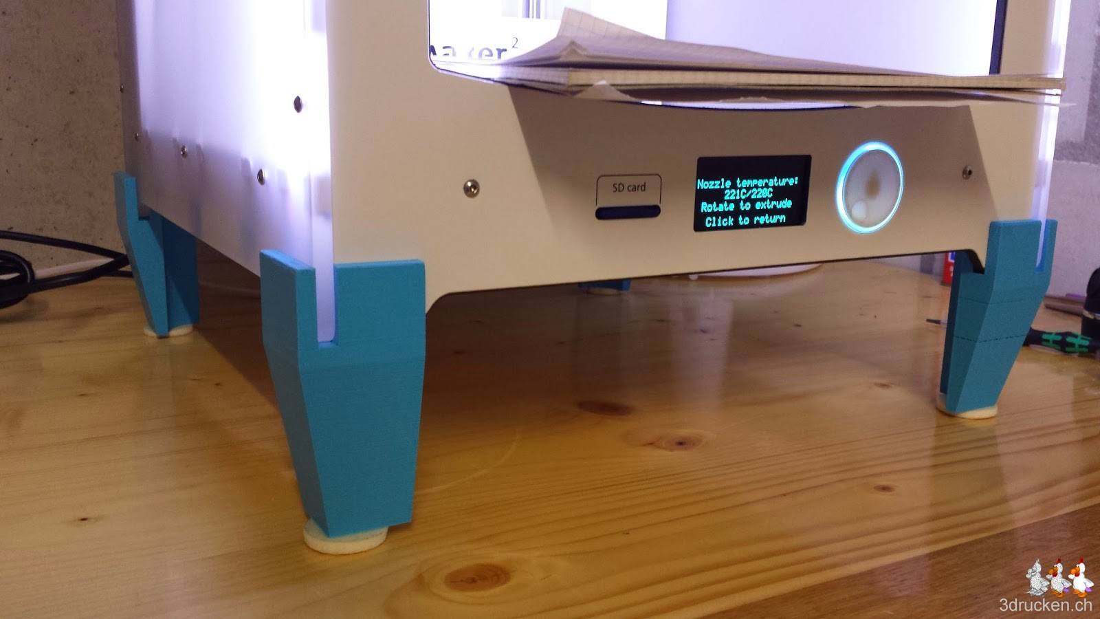 Foto der vier Füsse am Ultimaker 2