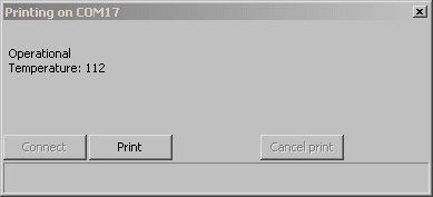 Screenshot des Druckdialogs von Cura auf Verbindung zum Printrbot Simple Metal wartend