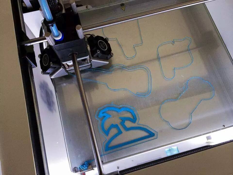 Foto während des Drucks der Guezliförmli auf dem Ultimaker 2 von oben