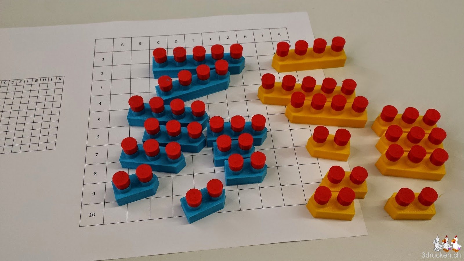 Foto unseres Schiffe-Versenken Sets für den Kurs