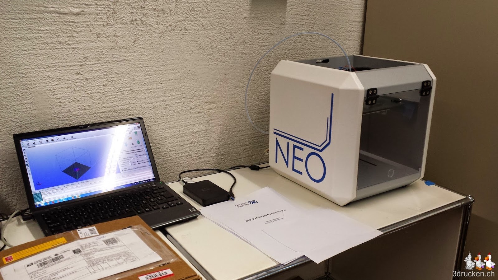 Foto unseresTestplatzes für neue 3D-Drucker im Test