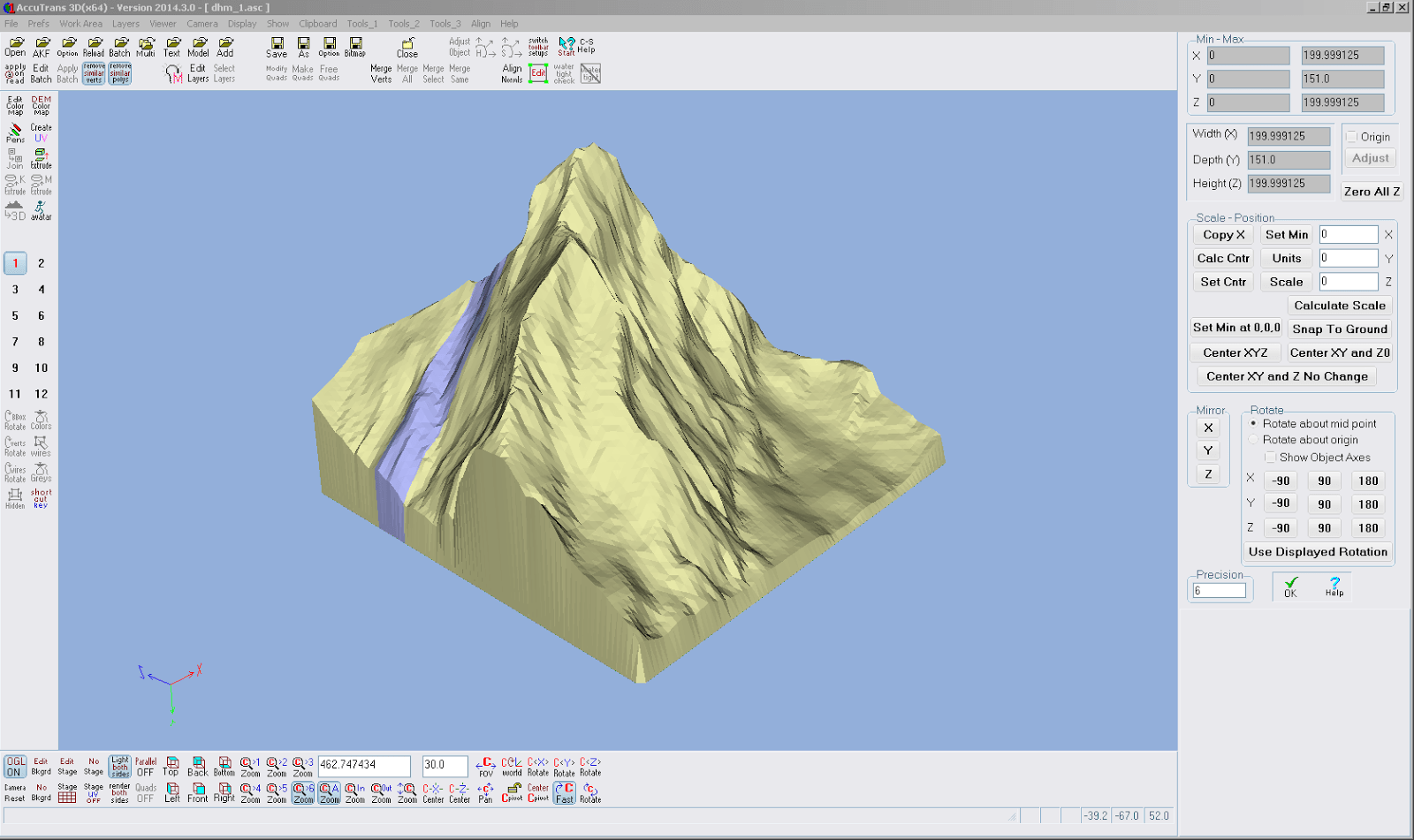 Screenshot aus AccuTrans 3D vom Drehen des Modells
