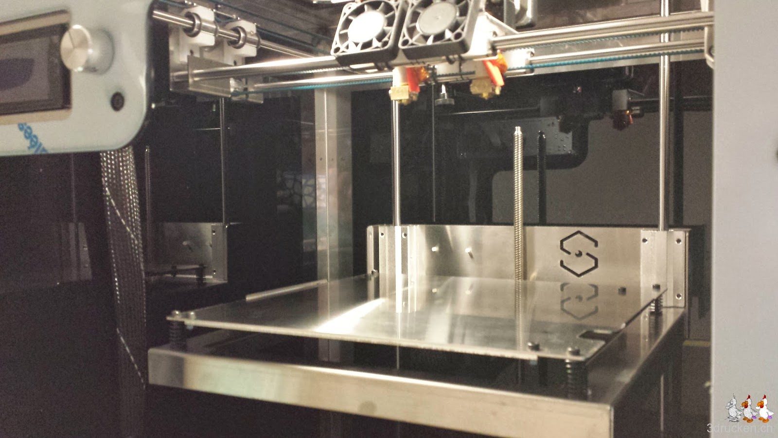 Foto des Bauraums des Sharebot Next Generation noch ohne Druckplatte