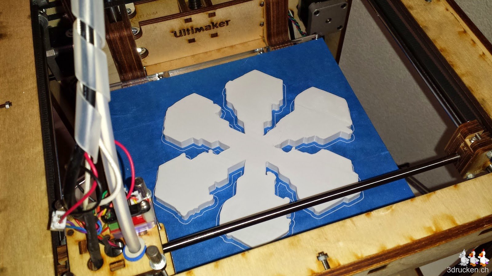 3D gedruckter Dendritischer Stern mit Verbreiterungen der Astenden