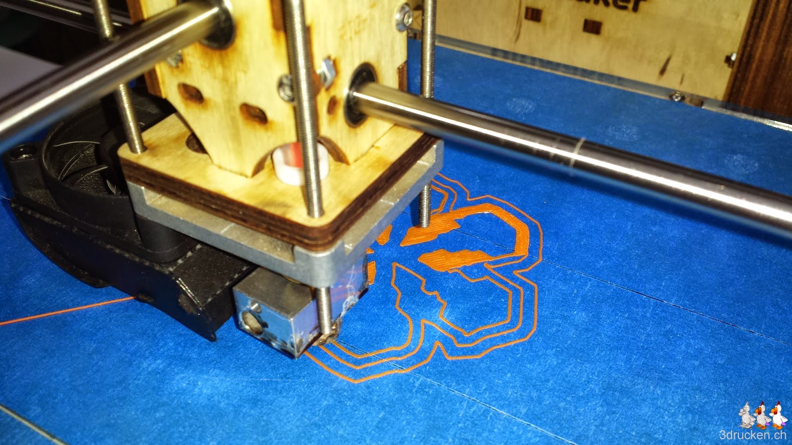 Erste Druckschicht des Dendritischen Sterns mit Verbreiterungen der Astenden als Guezliform