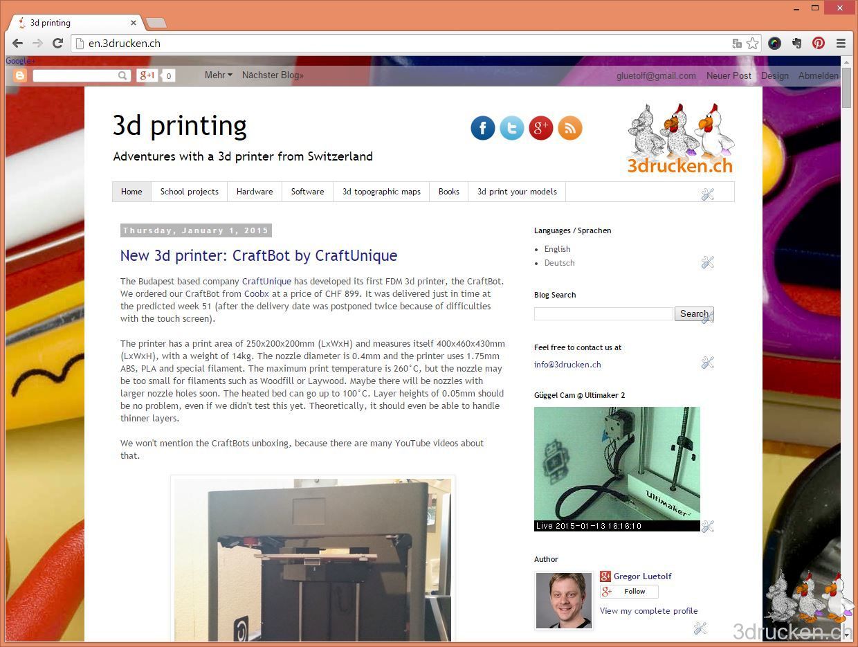 Screenshot des Blogs en.3drucken.ch