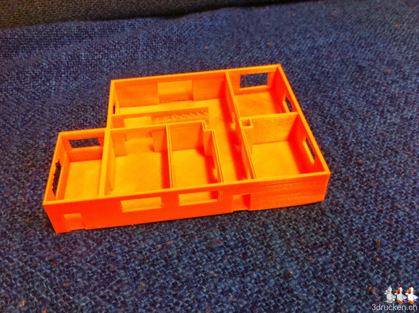 Foto des fertig gedruckten Wohnungsmodells