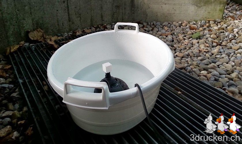 Funktionstest einer Düse aus dem Projekt Springbrunnen