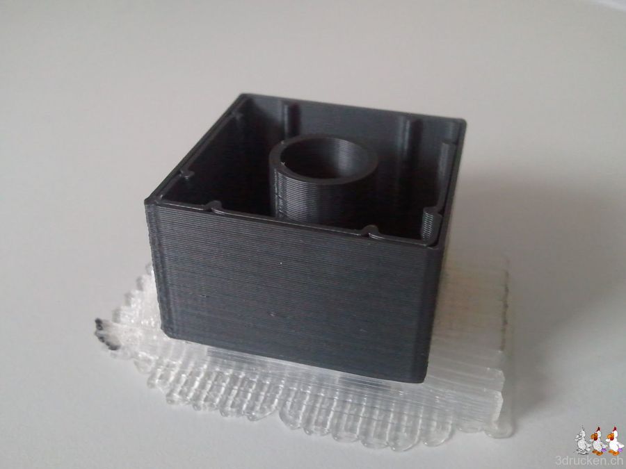 Erstes PLA-Raft erfolgreich gedruckt