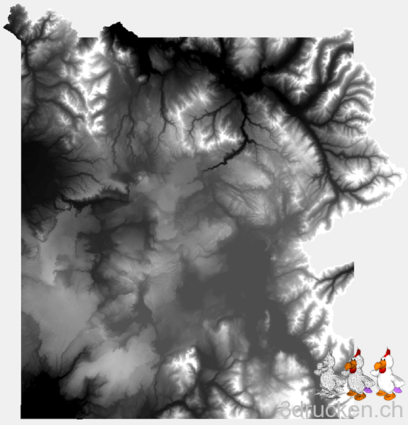 Relief des Yellowstone Nationalpark aus USGS NED-Daten
