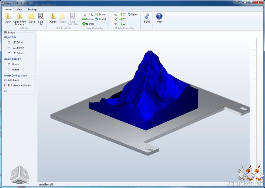 Relief für den 3D-Druck aus DHM oder DEM erstellen