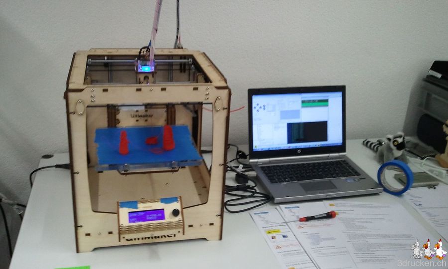 Einrichten und erfolgreiche Funktionsprüfung des Ultimaker
