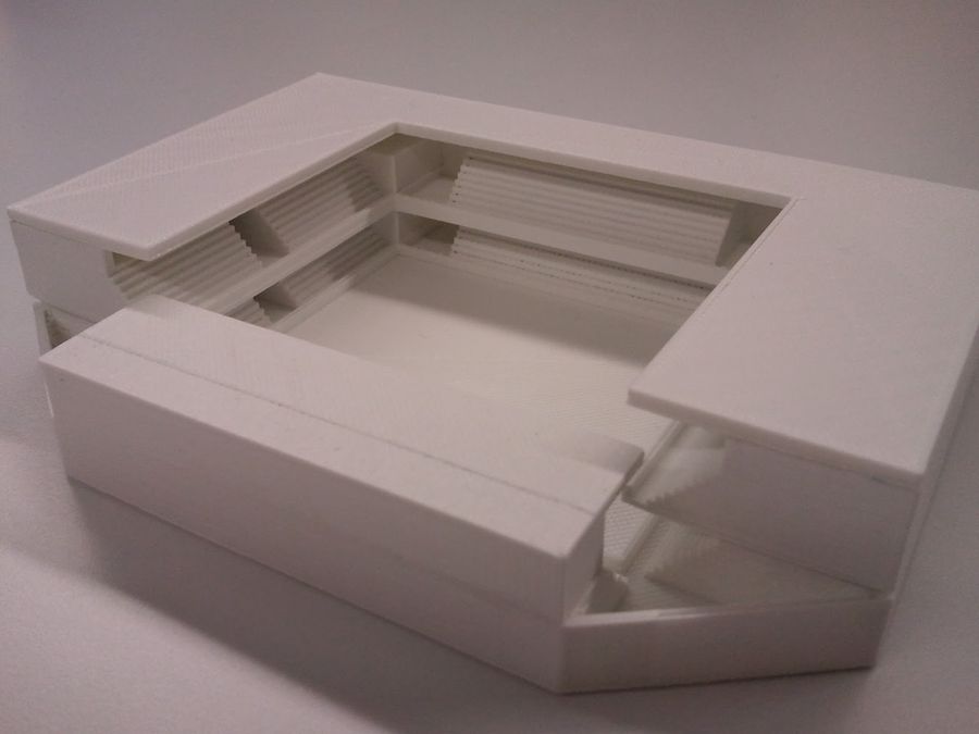 Parzelle 14: Stadion in 4 Teilen erfolgreich gedruckt