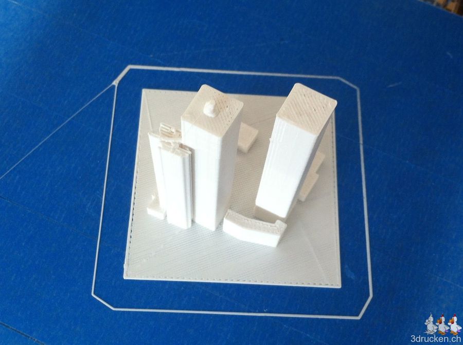 Twin Towers mit generiertem Support