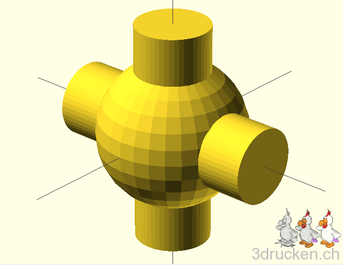 OpenScad Modell ausgedruckt
