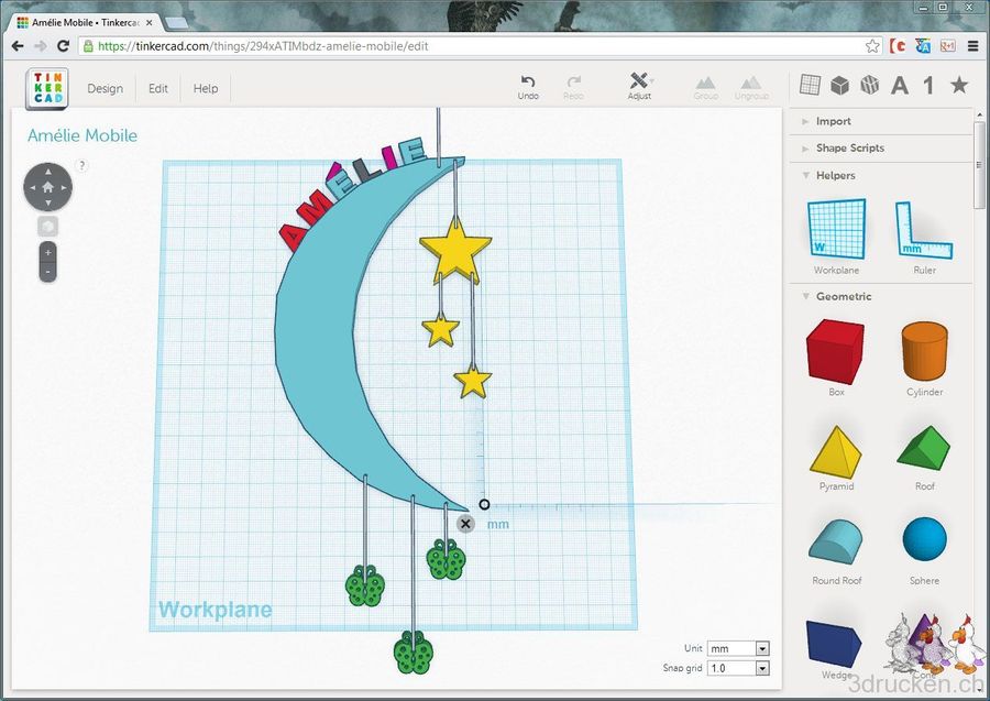 Mobile zu Amélies erstem Geburtstag