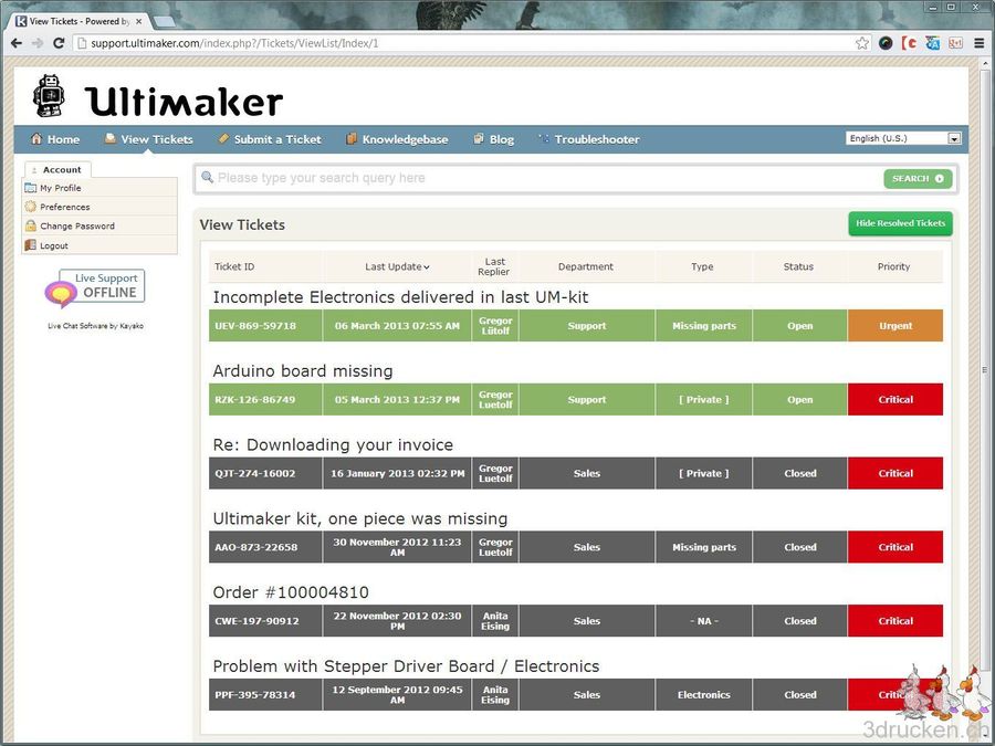 Ultimaker mit neuer (Support-)Plattform