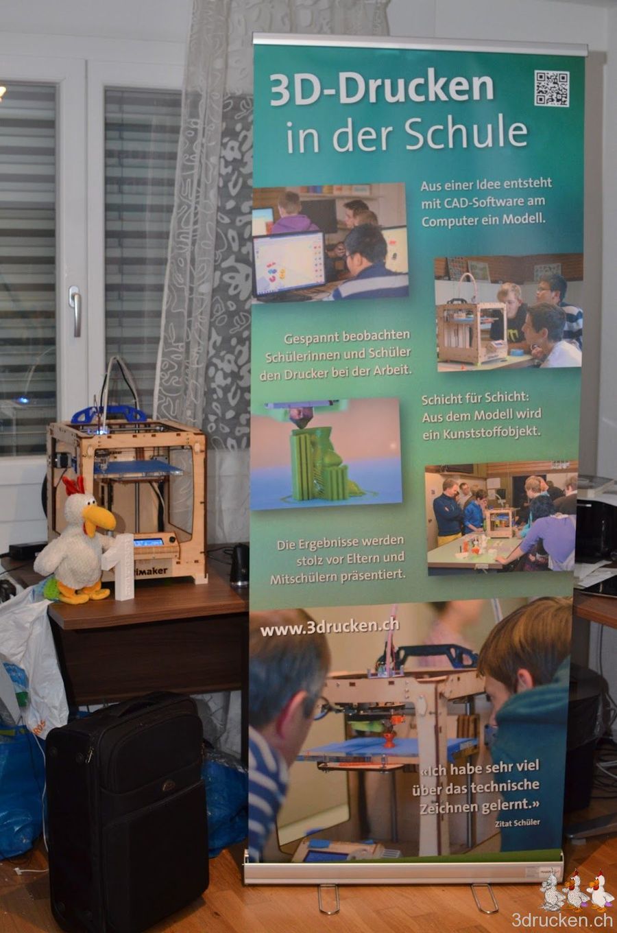 Display 3D-Drucken in der Schule