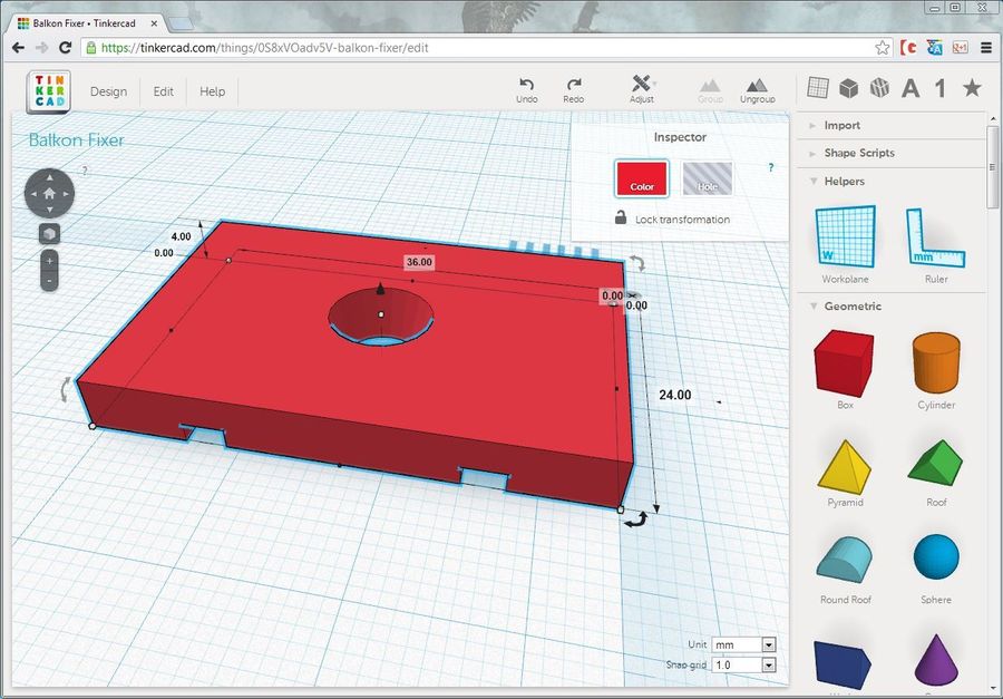 Fixierding für die Balkonverkleidung