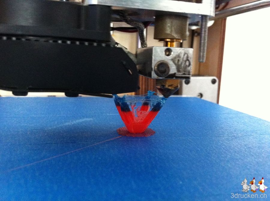 Failprints bei Farbenversuch