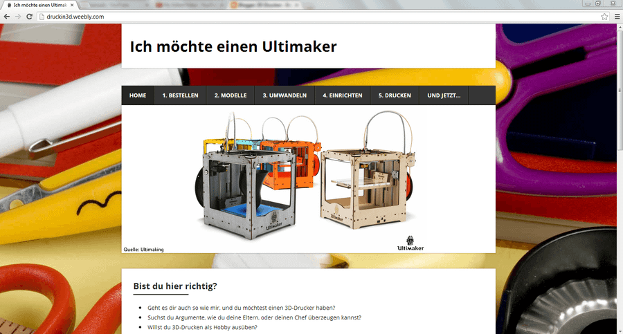 Ich möchte einen Ultimaker